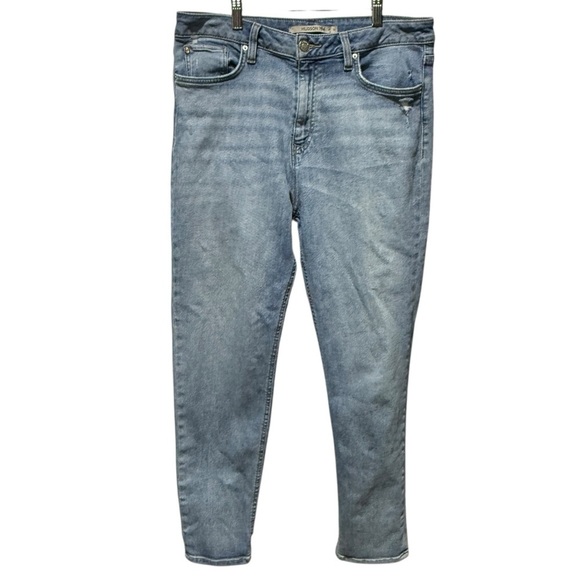 Hudson Jeans Denim - Hudson Collin Mid Rise Skinny Flap Pocket Jeans Size 32 Light Wash Denim Stretch